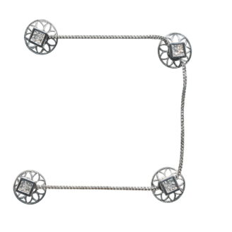 Classic Crown 18 KT Gold Diamond Men’s Button