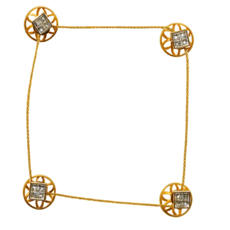 18 KT Princess Diamond Square Button