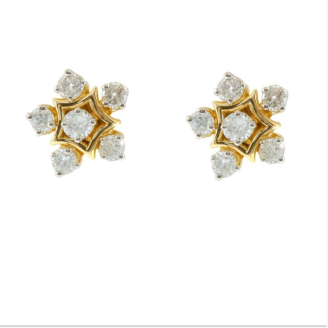 18 KT Gold Diamond Studs