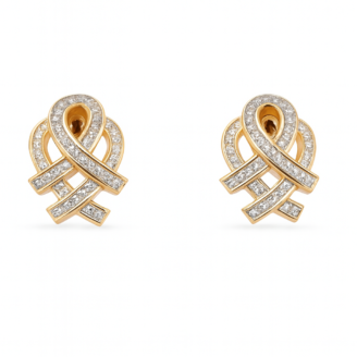18 KT Gold Certified Natural Diamond Stud Earrings