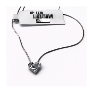 18KT Gold Diamond Heart Pendant Chain