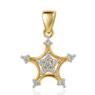 Light Look Gold Diamond Pendant