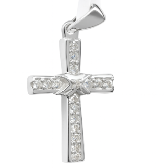 18 KT Gold Diamond Cross Pendant – Daily Wear