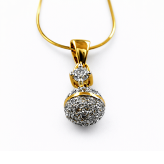 18 KT Diamond Luxe Ball Pendant Chain