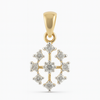 18 KT Gold Diamond Elegant Pendant