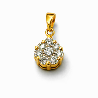18 KT Gold Diamond Daily Wear Pendant