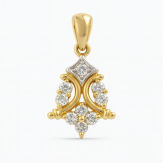 18 KT Gold Diamond Style Pendant