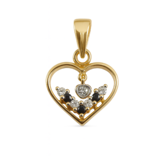 18 KT Gold Diamond Elegant Heart Pendant