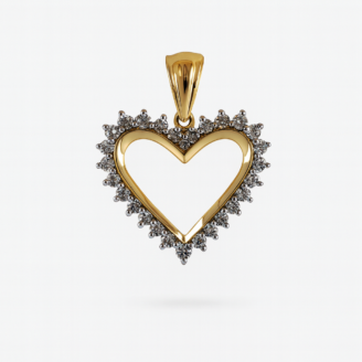 18 KT Gold Diamond Eternal Heart Pendant