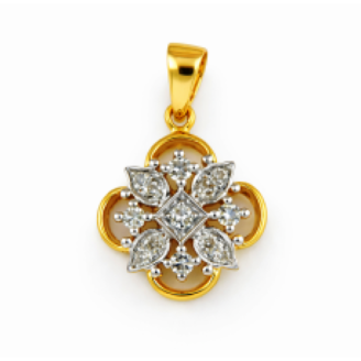 18 KT Gold Diamond Grace Pendant