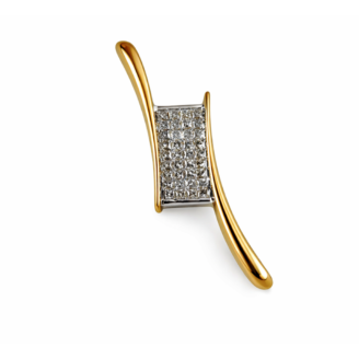 Princess Curve Diamond Pendant – 18KT Gold