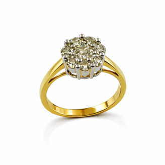 18 KT Gold Pressure Setting Diamond Ring