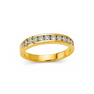 18 KT Yellow Gold Diamond Band Ring