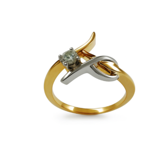 18 KT Gold Diamond Contemporary Ring