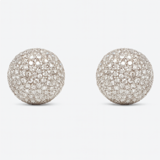 18 KT Gold Diamond Floral Stud Earrings