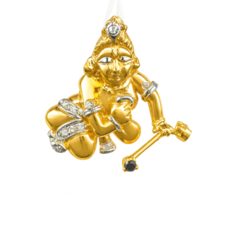18 KT Gold Diamond Hanuman Pendant