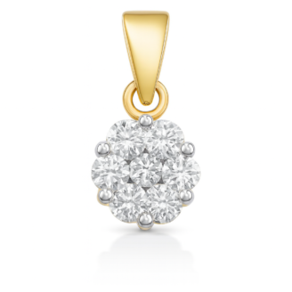 18 KT Round Diamond Pendant