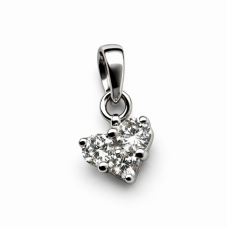 18 KT Gold Diamond Eternal Heart Pendant
