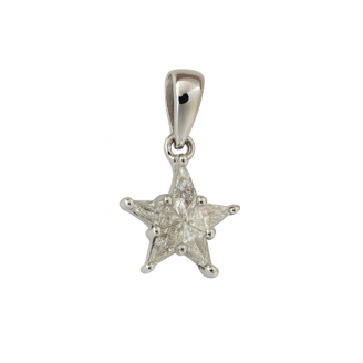 18 KT Gold Diamond Sparkle Star Pendant