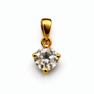 18 KT Gold Diamond Elegant Solitaire Pendant
