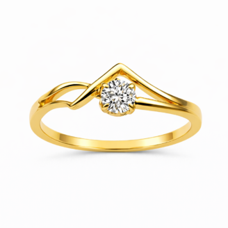 18 KT Gold Solitaire Diamond Ring