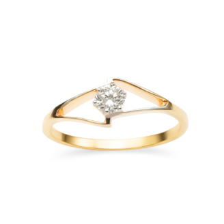 18 KT Gold Solitaire Diamond Ring