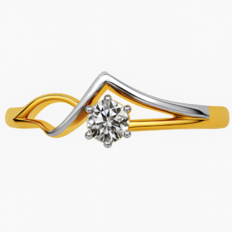 18 KT Gold Contemporary Diamond Ring