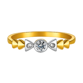 18 KT Gold and Diamond Daily Wear  Ring