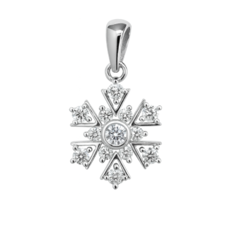 Classic Flora 18 KT Diamond Pendant
