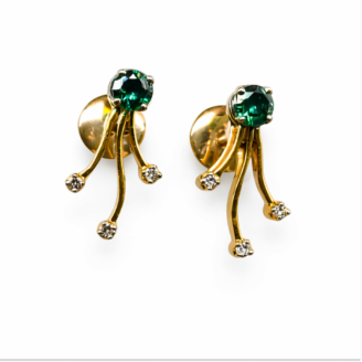 18 KT Gold Diamond Drop Earrings