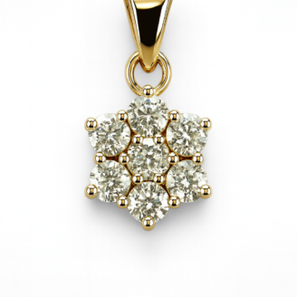 18 KT Gold Natural Diamond Daily Wear Pendant