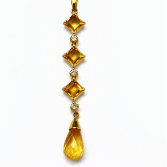 Sunlit Elegance 18KT Diamond Citrine