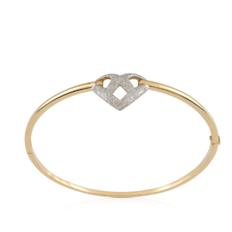 18 KT Gold Signature Heart Diamond Kada