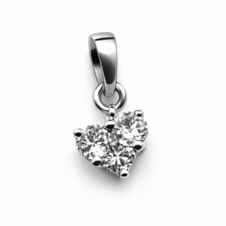 18 KT Gold Diamond Heart Pendant