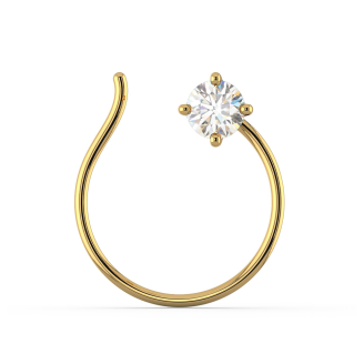 Classic Solitaire Diamond Nose Pin – 18 KT Gold