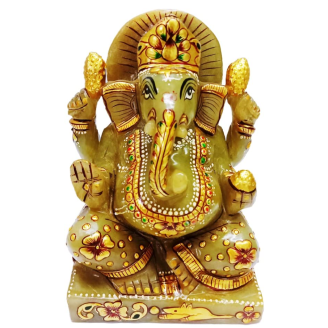 Handcrafted Green Aventurine Ganesha Idol