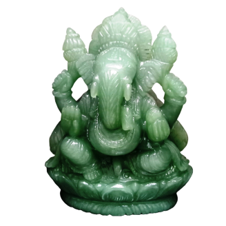 Green Aventurine Ganesh Statue