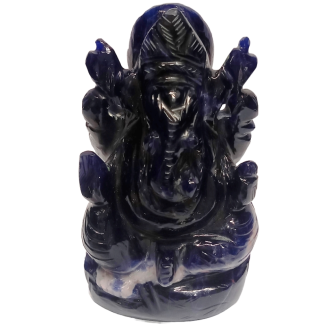 Beautiful Natural Lapiz Stone Ganesha Statue