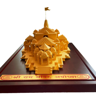24k Gold Plated Miniature of Shri Ram Mandir Ayodhya